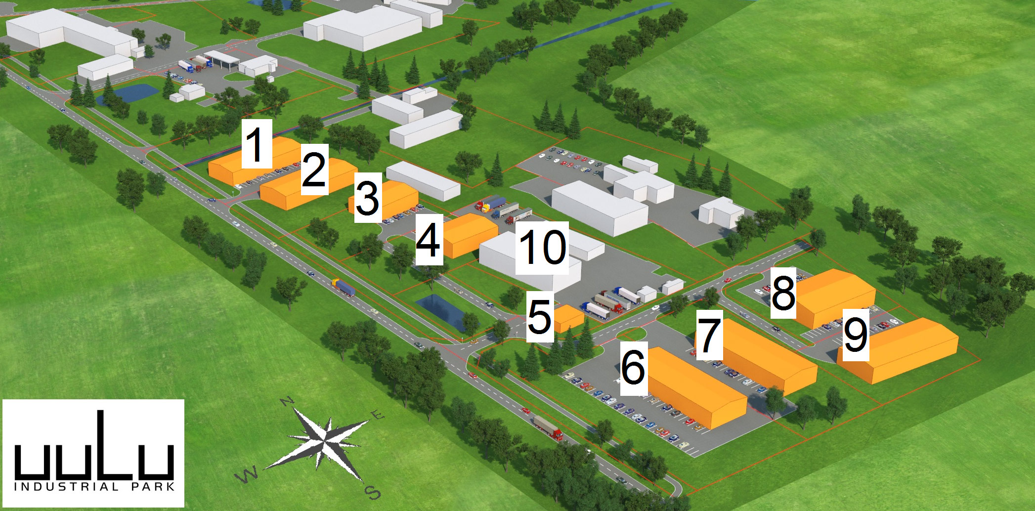 Uulu Tehnopark krundid droonifoto